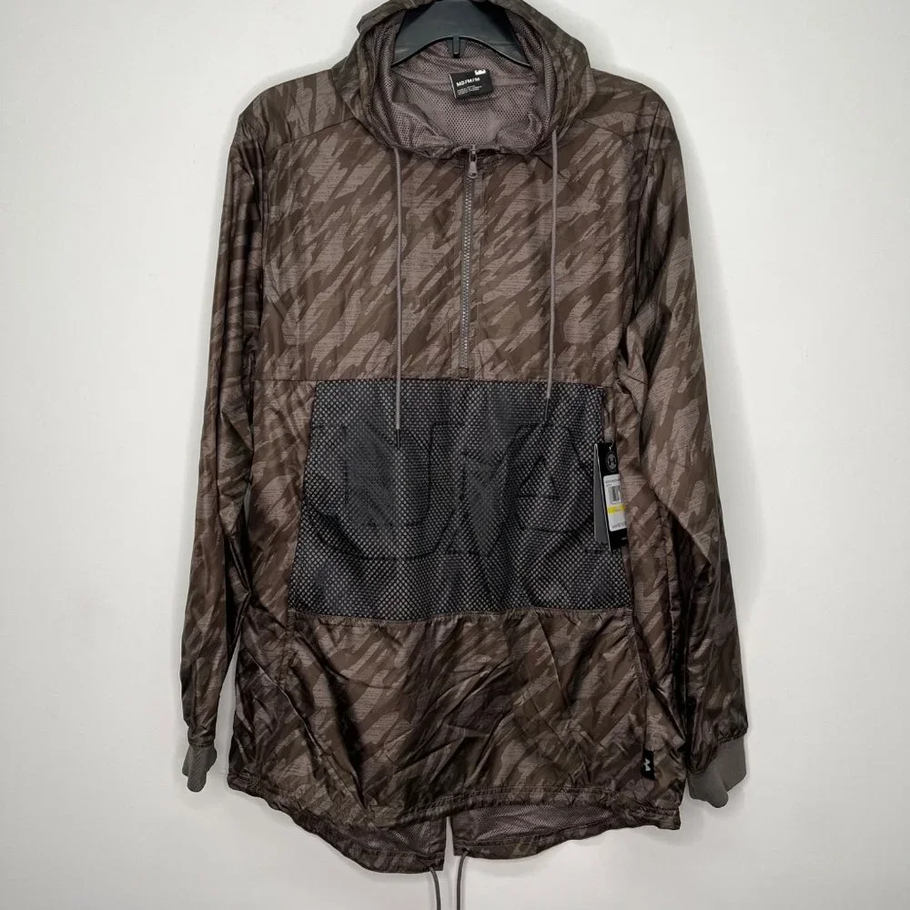 Under Armour Men's Jacket M Camo Print Pullover Windbreaker Green Camo M - Picture 1 of 8